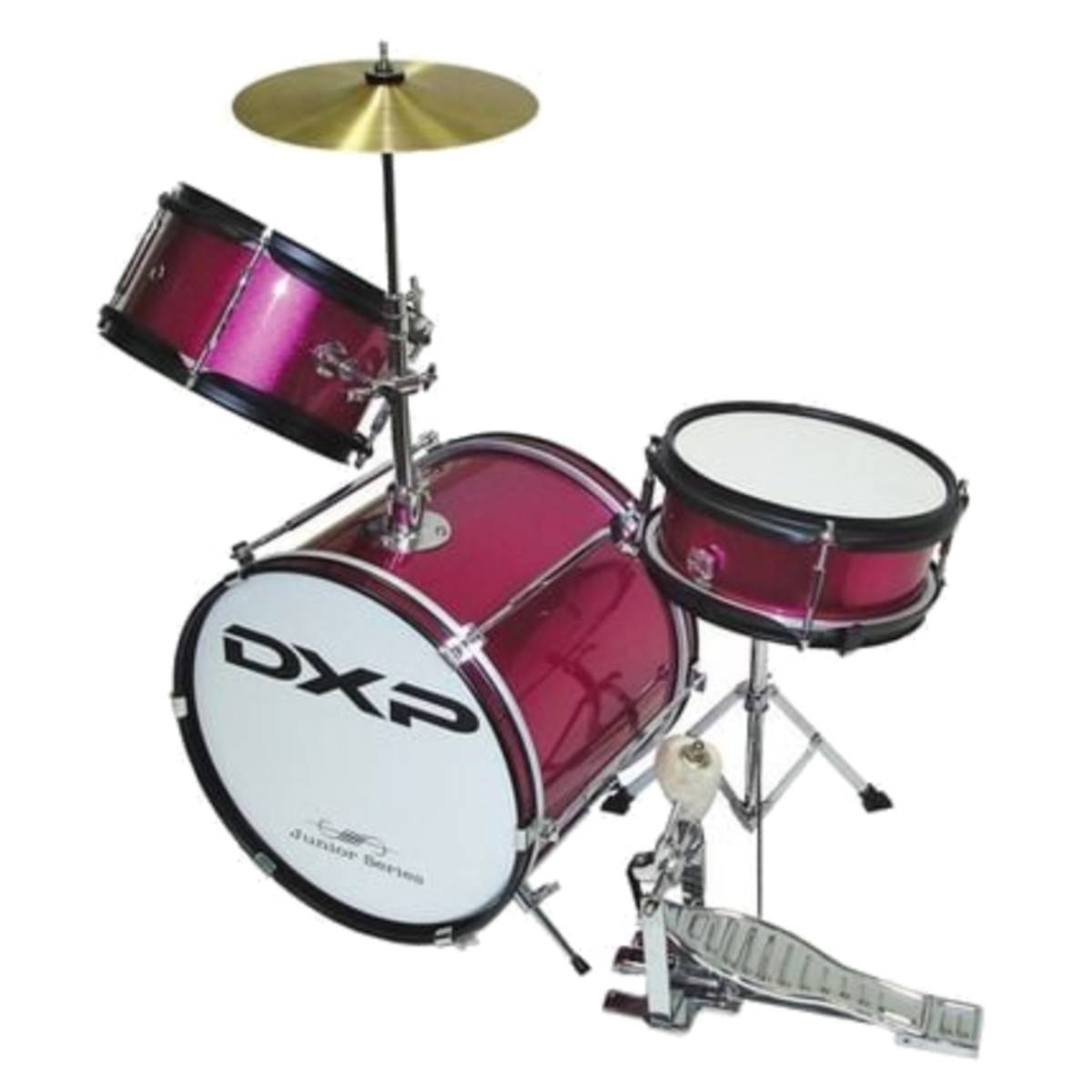 DXP TXJ3 Junior Acoustic Drum Kit 3-Piece - Metallic Pink