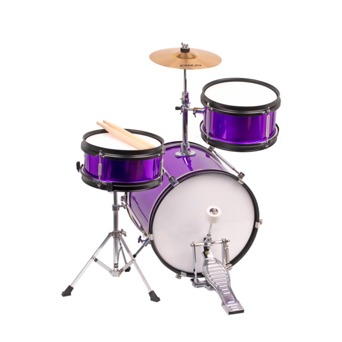 DXP TXJ3 Junior Acoustic Drum Kit 3-Piece - Metallic Purple