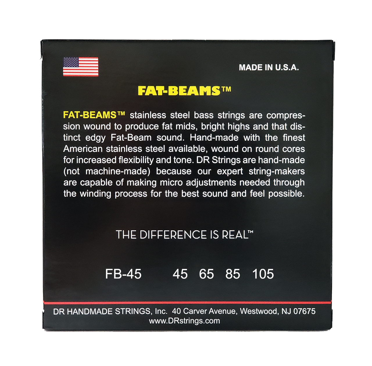 DR FAT-BEAM FB-45 Stainless Steel Bass Guitar Strings: Medium 45-105