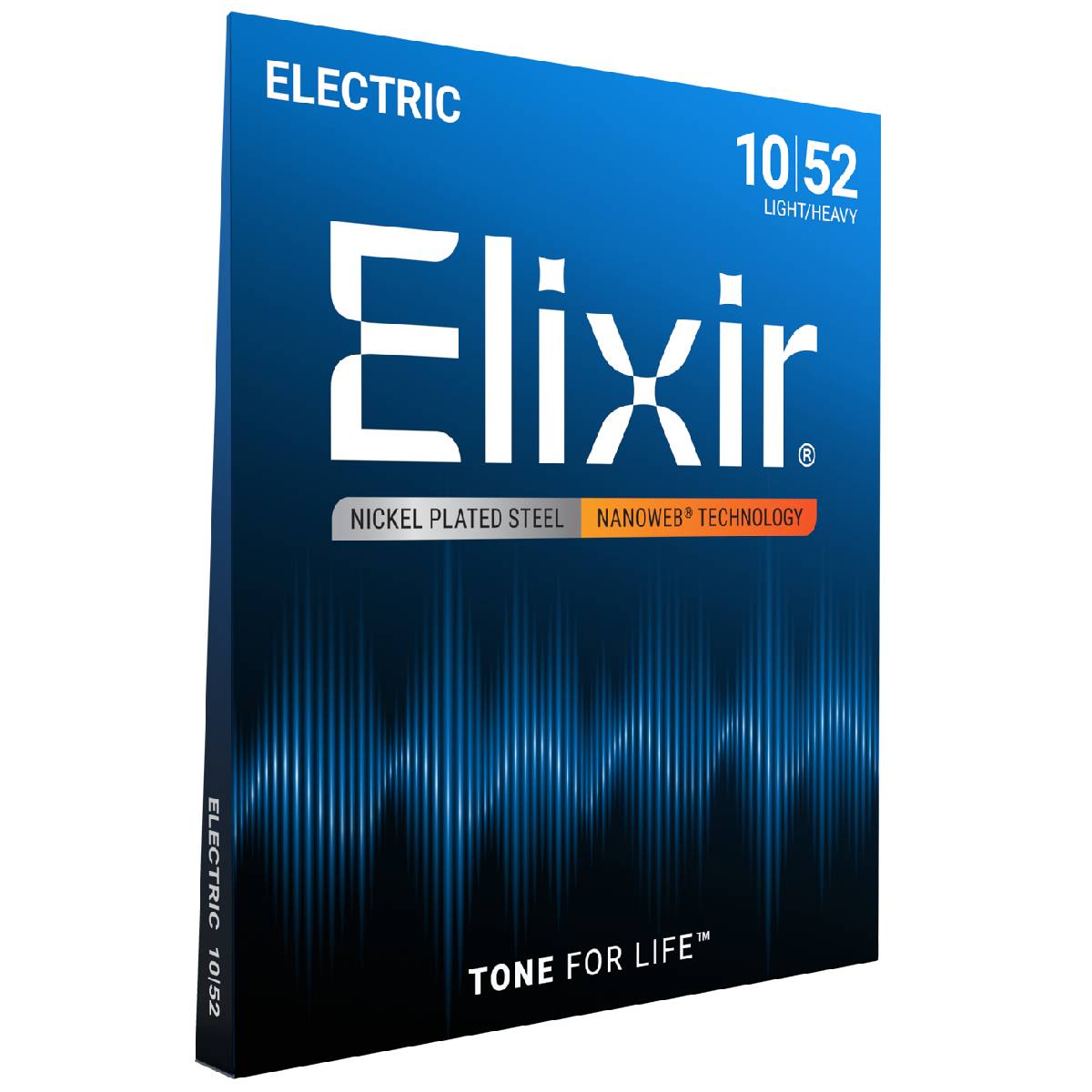 Elixir 12077 Electric Guitar Strings Nanoweb Coated - Light/Heavy 10-52