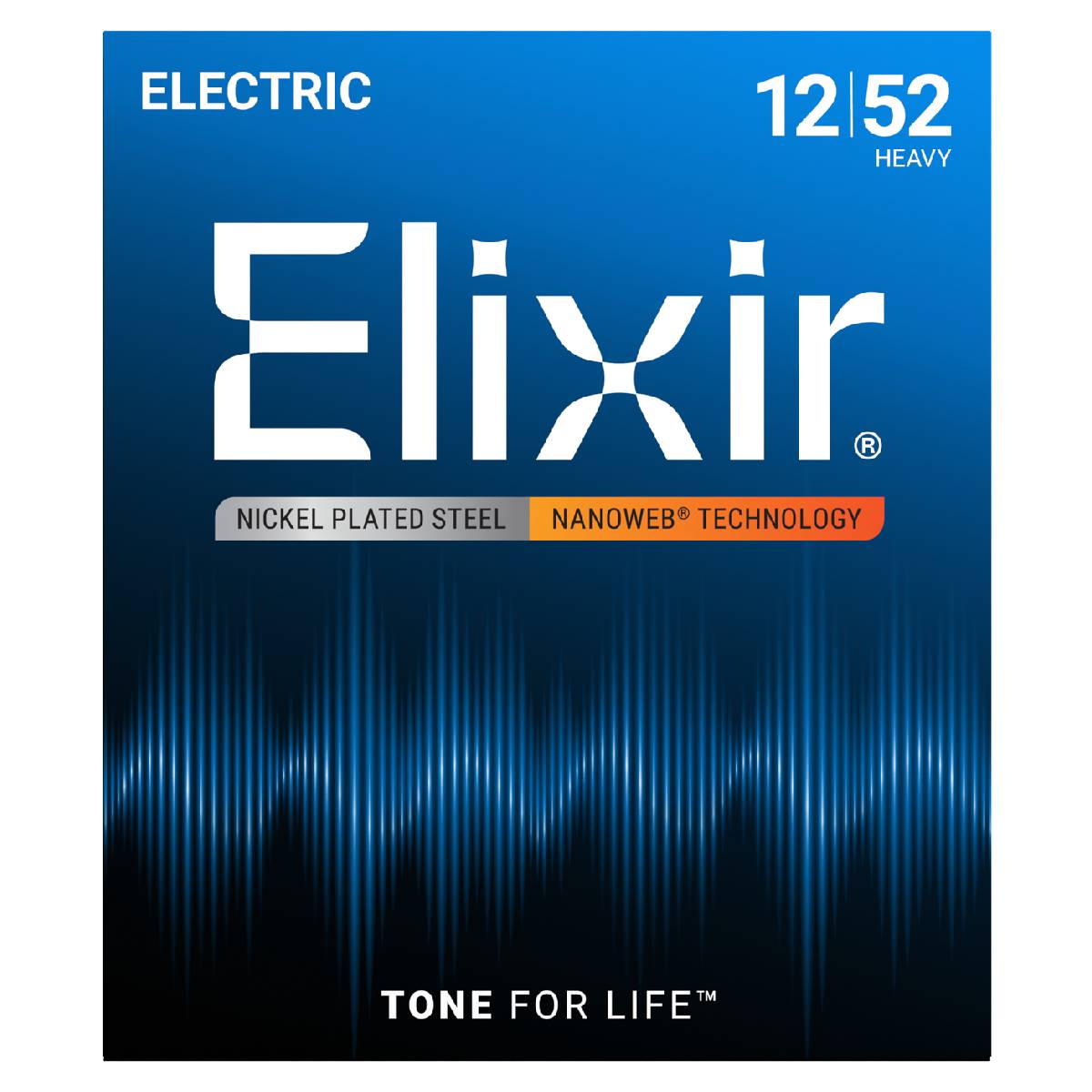 Elixir 12152 Electric Guitar Strings Nanoweb Coated - Heavy 12-52