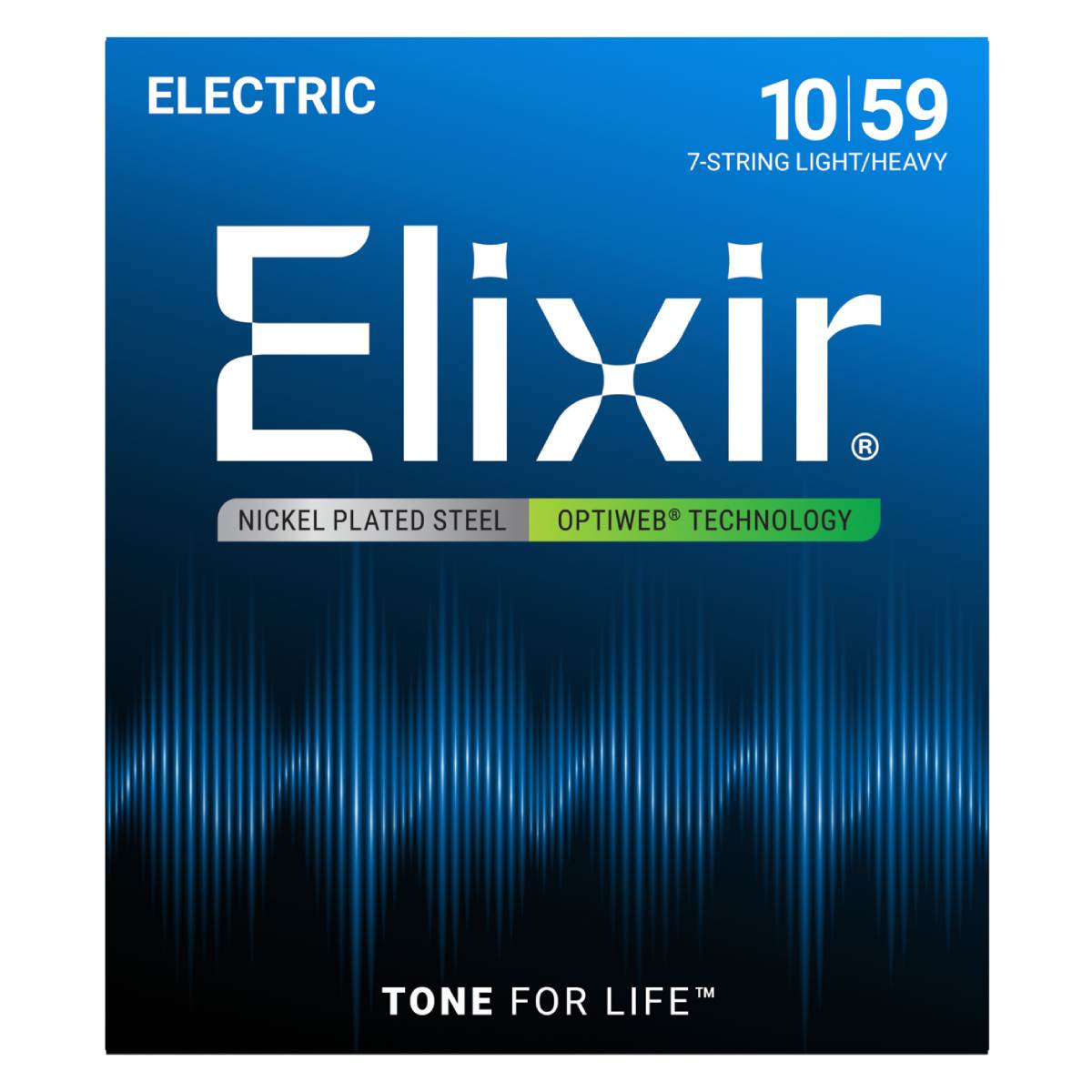 Elixir 19074 Electric Guitar Strings 7-String Optiweb Coated - Light/Heavy 10-59