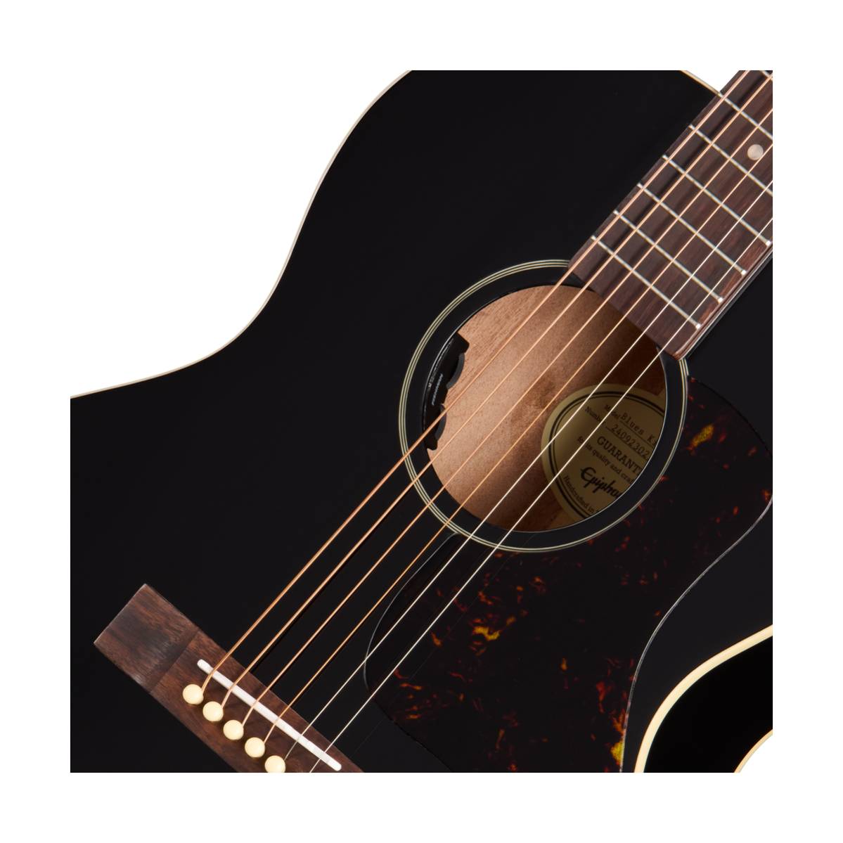 Epiphone Blues King Acoustic Guitar Ebony w/ Pickup - EASBKEBNH1
