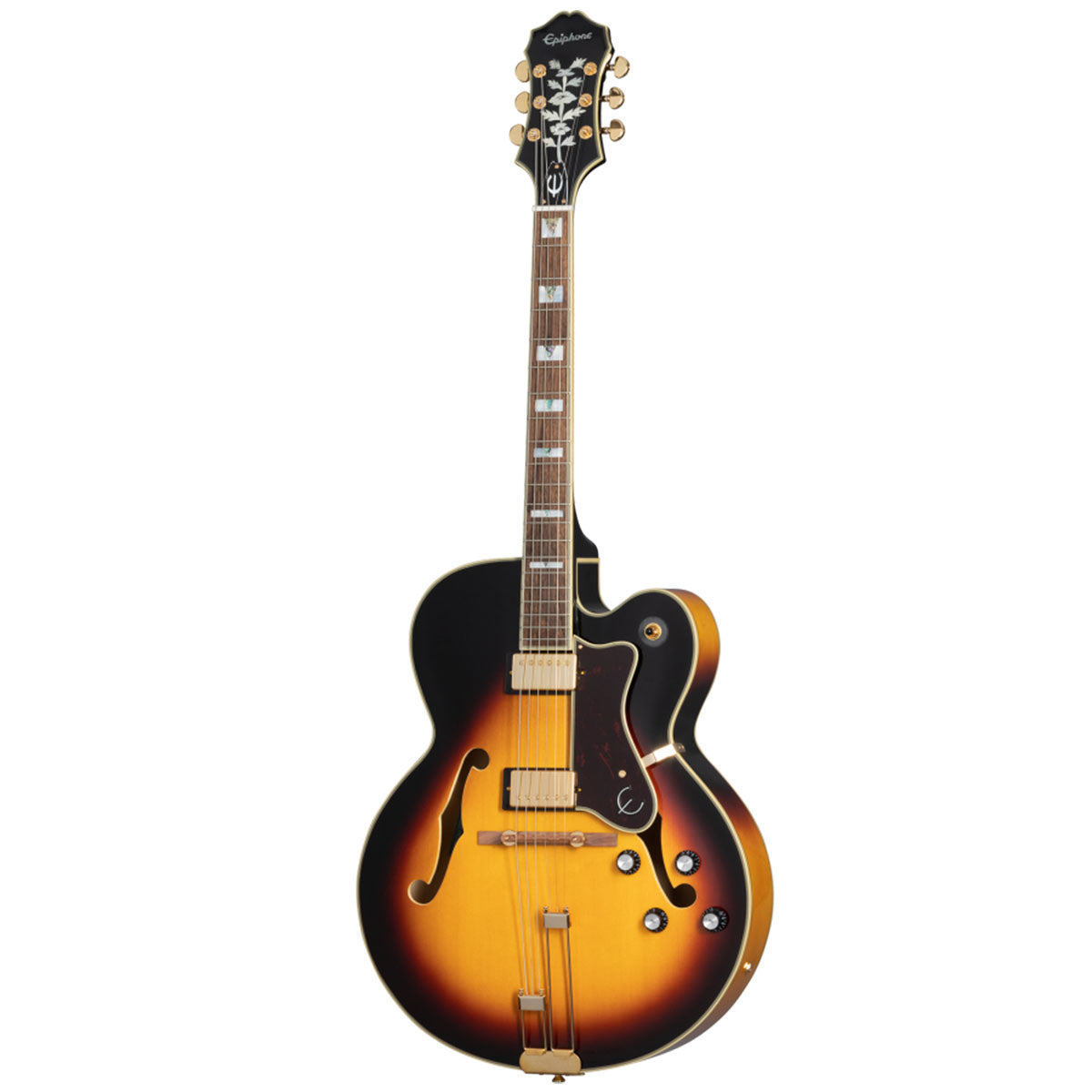 Epiphone Broadway Electric Guitar Semi-Hollow Vintage Sunburst w/ GigBag - EOBDWVSGH1