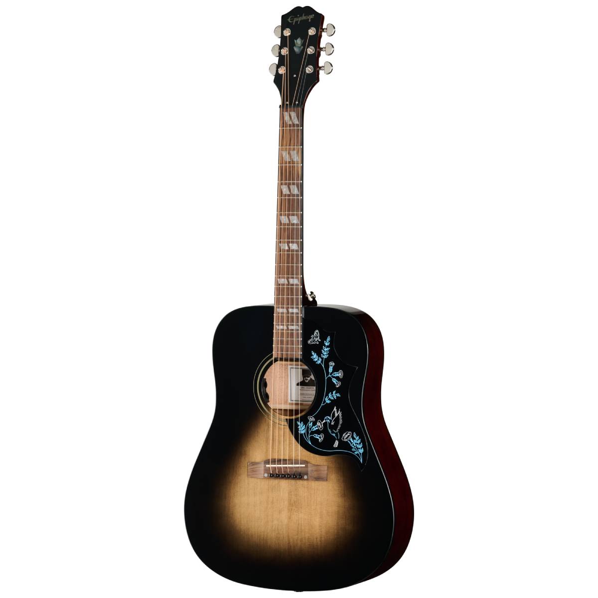 Epiphone Eric Church Hummingbird Dark Acoustic Guitar Cobra Burst - EAECCBNH1