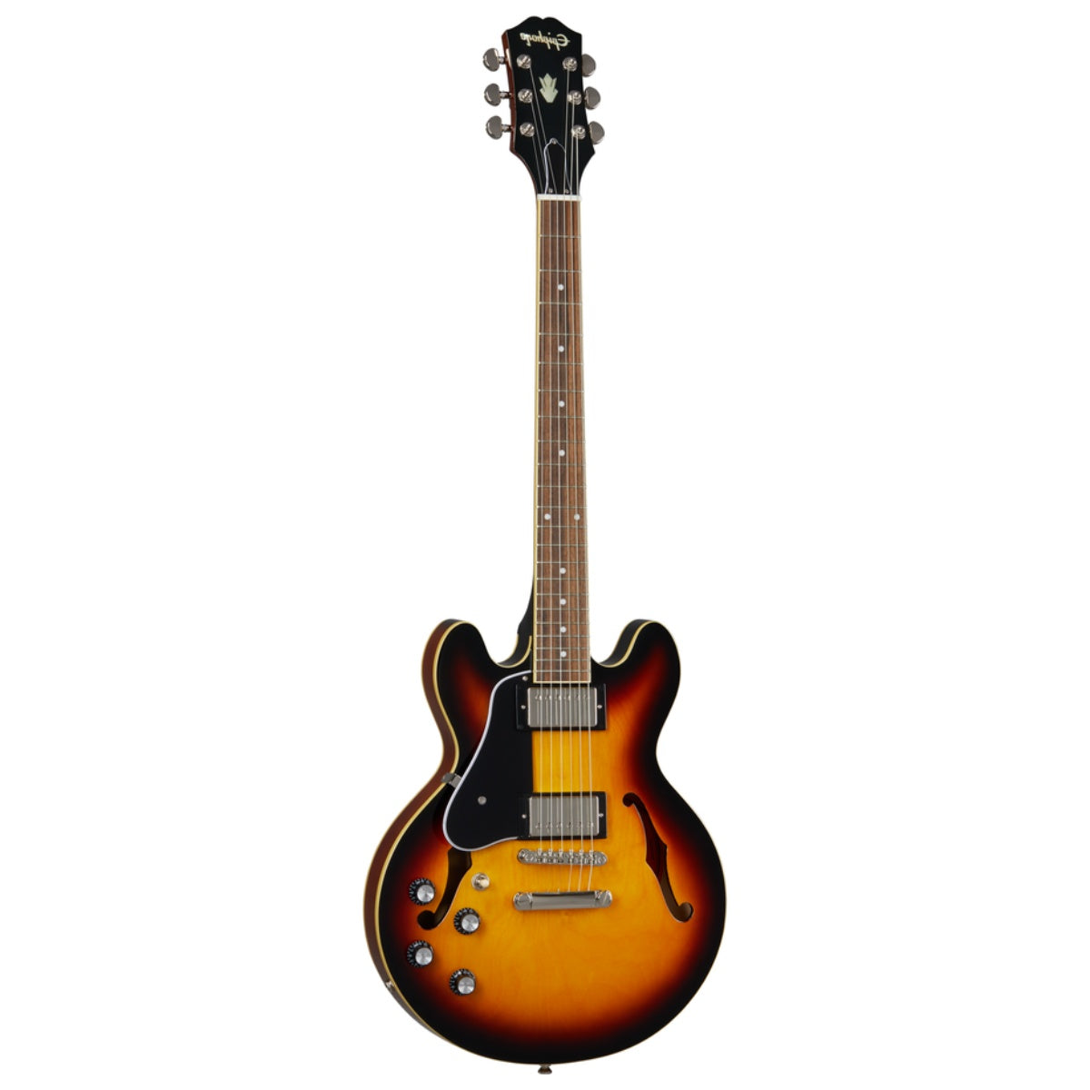 Epiphone ES335 Electric Guitar Semi-Hollow Left Handed Vintage Sunburst - EIES335LVSNHR