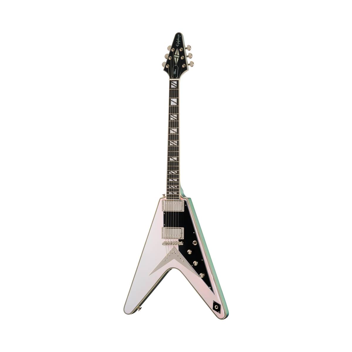 Epiphone Futura Flying V Custom Electric Guitar Quicksilver Shift - EIFFVCQSSNH