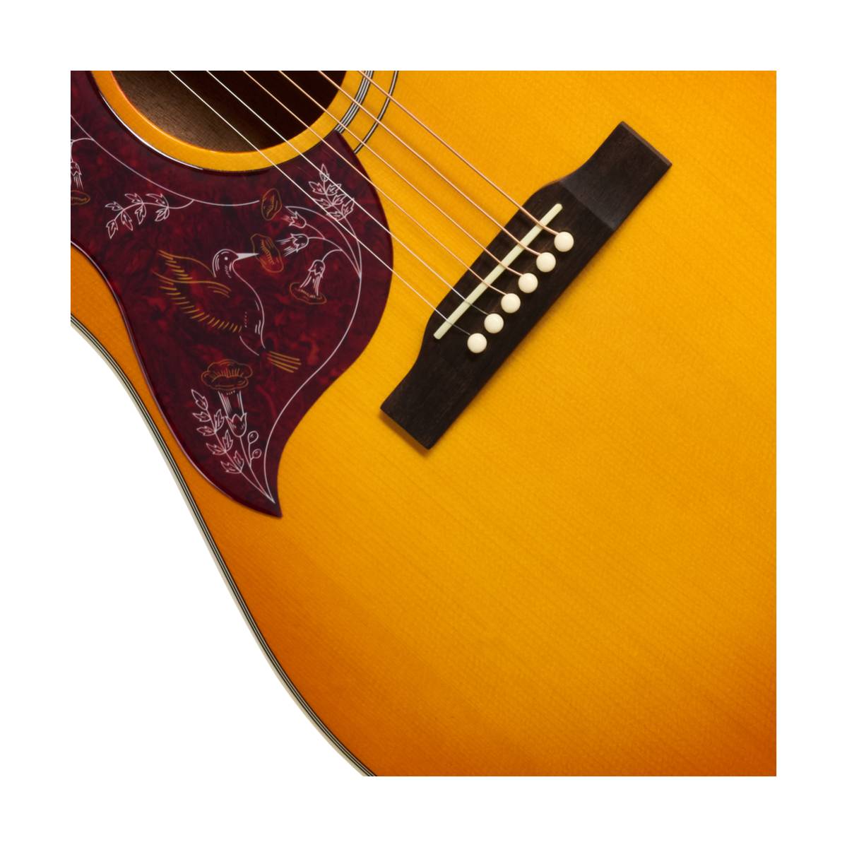 Epiphone Hummingbird Studio Acoustic Guitar Left Handed Heritage Cherry Sunburst w/ Pickup - EASHBHCNH1L