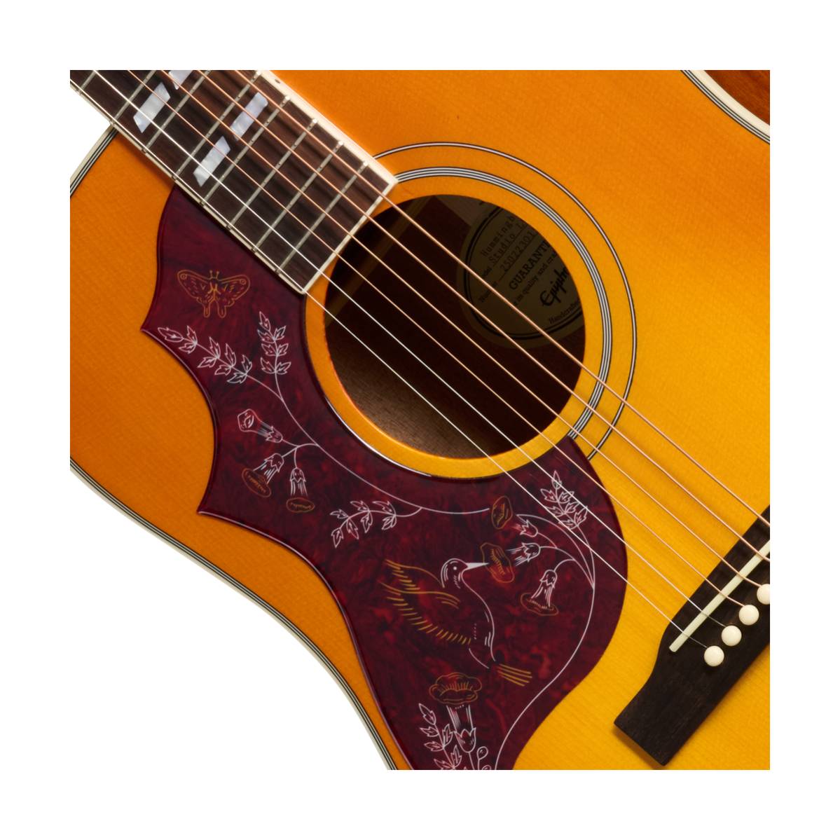 Epiphone Hummingbird Studio Acoustic Guitar Left Handed Heritage Cherry Sunburst w/ Pickup - EASHBHCNH1L