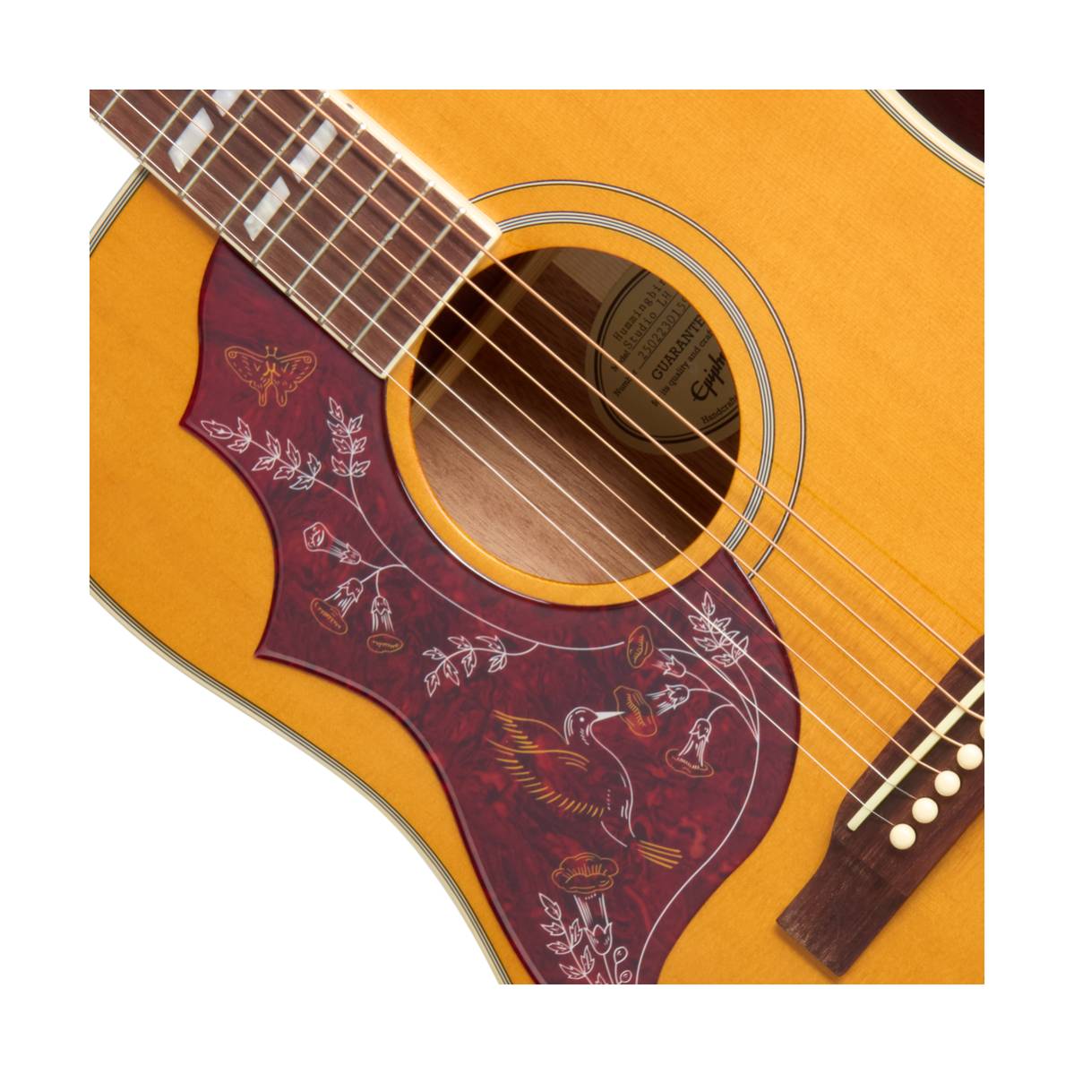 Epiphone Hummingbird Studio Acoustic Guitar Left Handed Natural w/ Pickup - EASHBANNH1L