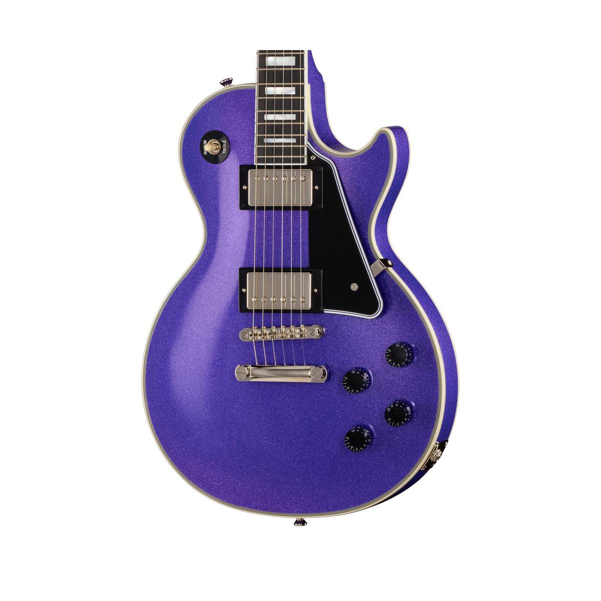 Epiphone Inspired by Gibson Custom Les Paul Custom Electric Guitar Amethyst Sparkle - ECLPCASNH