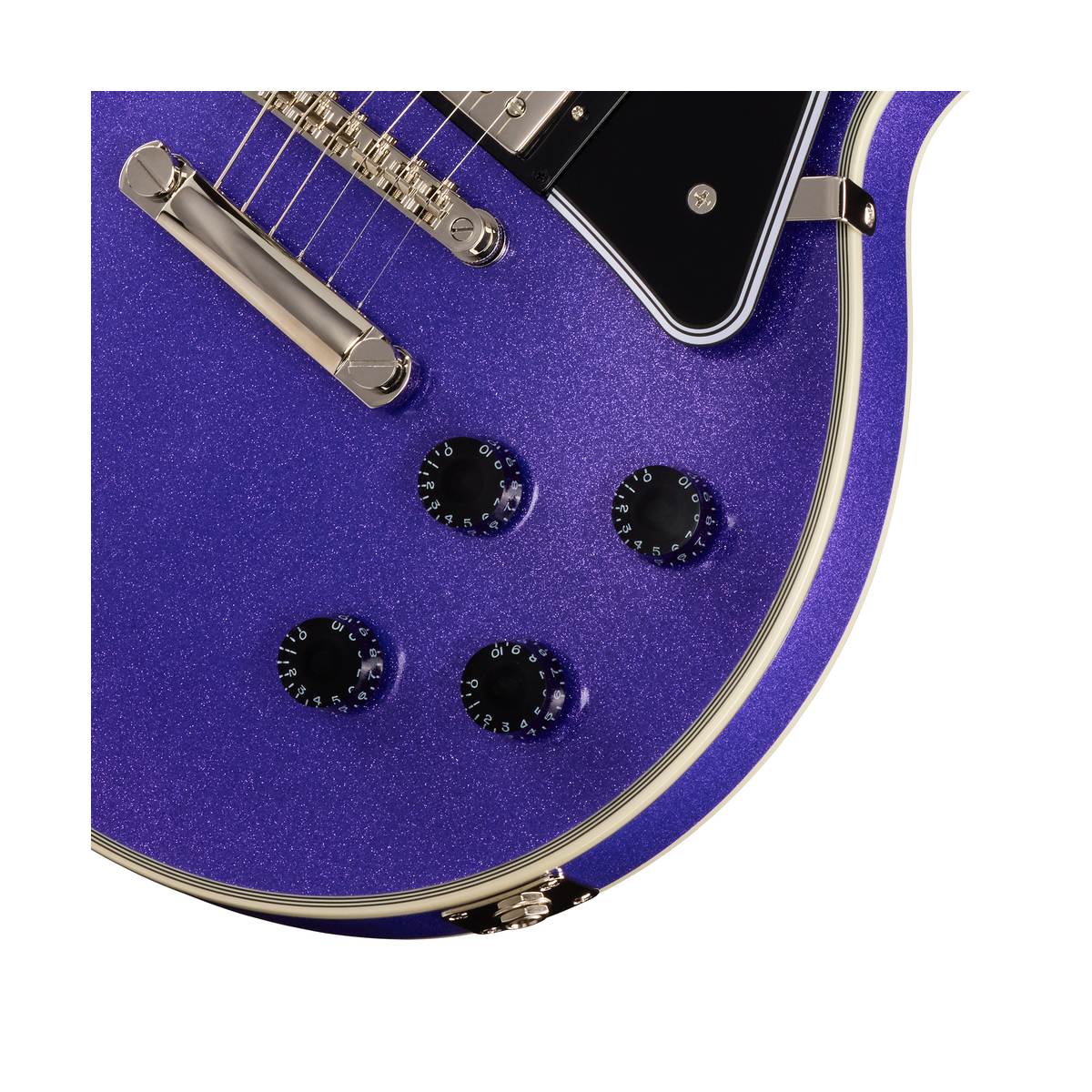 Epiphone Inspired by Gibson Custom Les Paul Custom Electric Guitar Amethyst Sparkle - ECLPCASNH