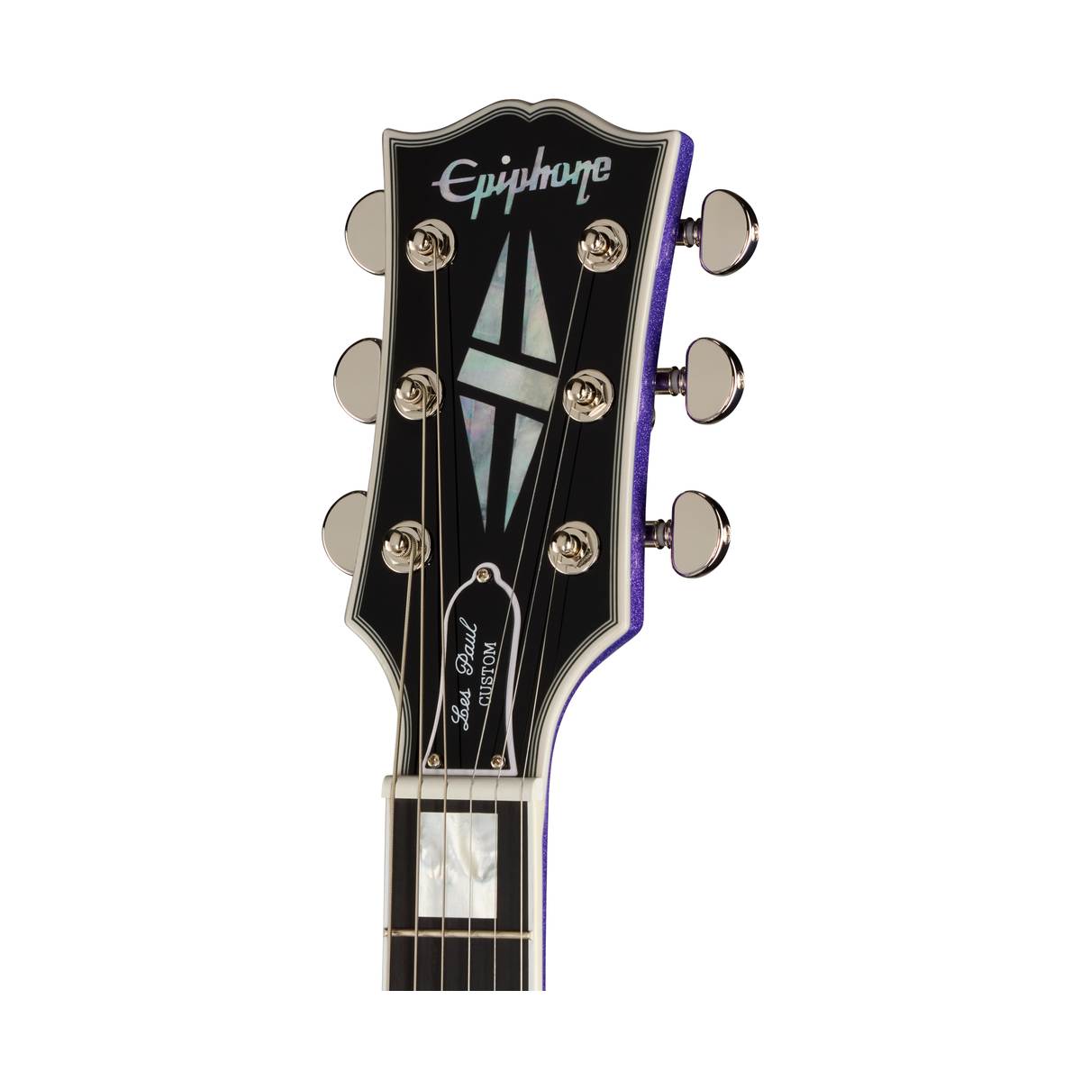 Epiphone Inspired by Gibson Custom Les Paul Custom Electric Guitar Amethyst Sparkle - ECLPCASNH