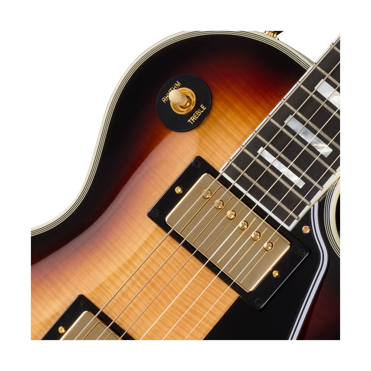Epiphone Inspired by Gibson Custom Les Paul Custom Electric Guitar Sedona Burst - ECLPCSDGH