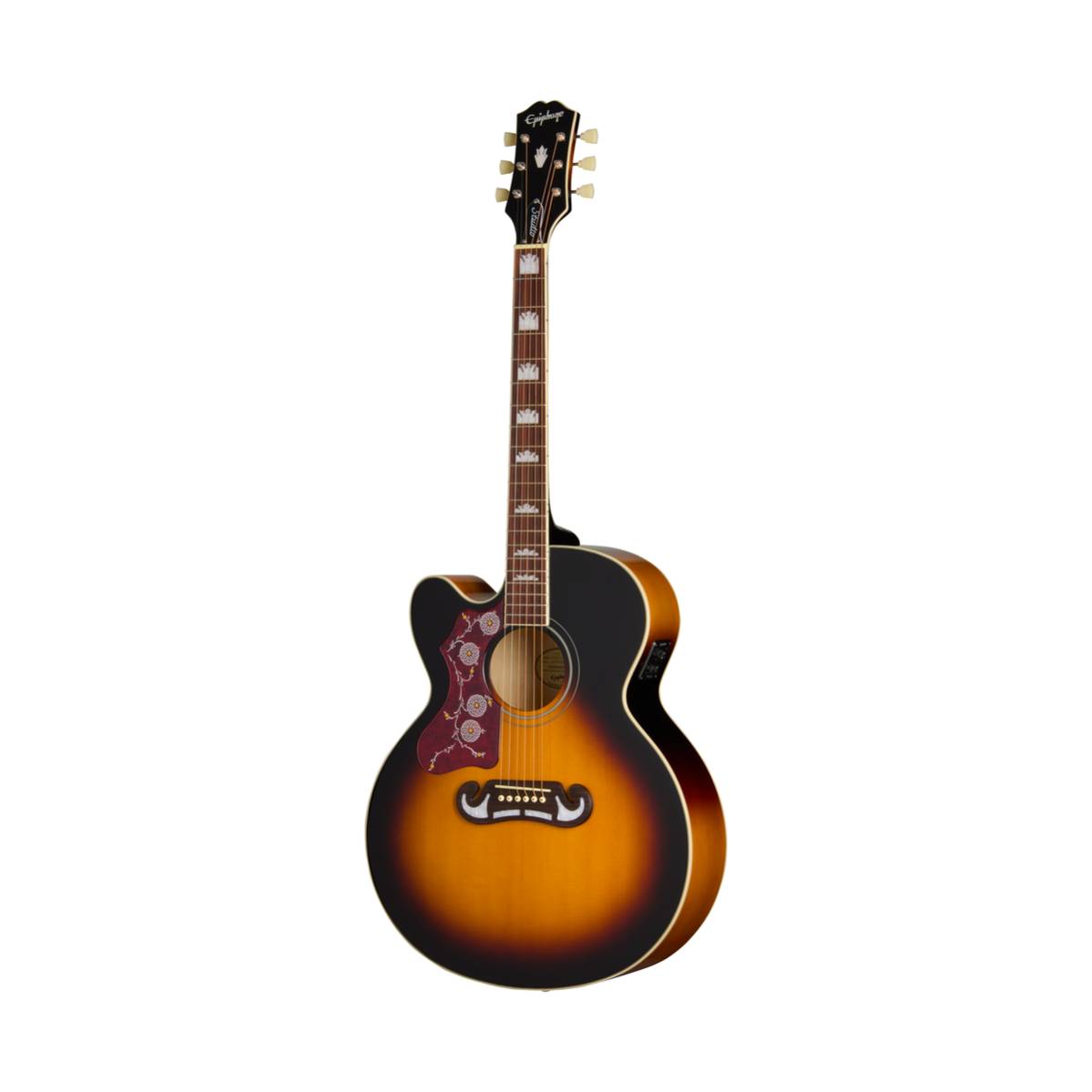 Epiphone J-200 Studio EC Acoustic Guitar Left Handed Vintage Sunburst w/ Pickup - EASJ2CVSNH1L