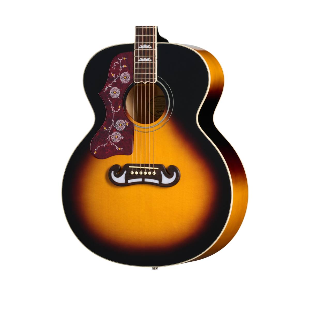 Epiphone J-200 Studio Acoustic Guitar Left Handed Vintage Sunburst w/ Pickup - EASJ2VSNH1L