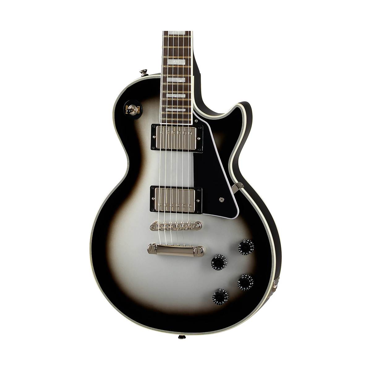 Epiphone Les Paul Custom Electric Guitar Silverburst w/ Bag - EILPCSBNH3