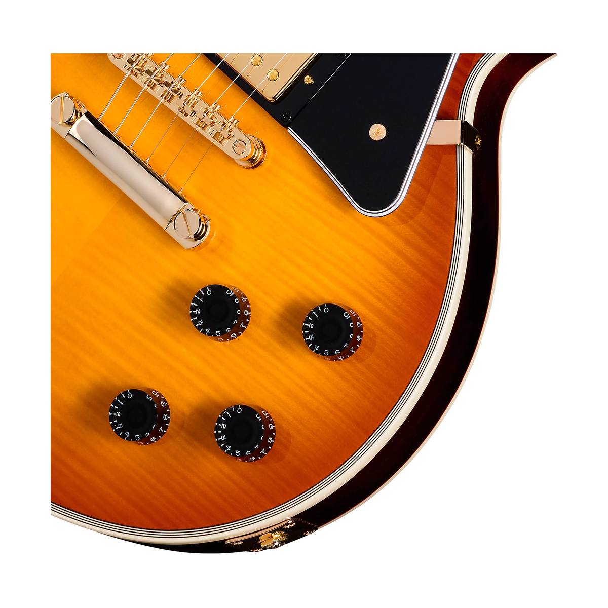Epiphone Les Paul Custom Figured Electric Guitar Iced Tea Burst w/ Bag - EILPCITGH3