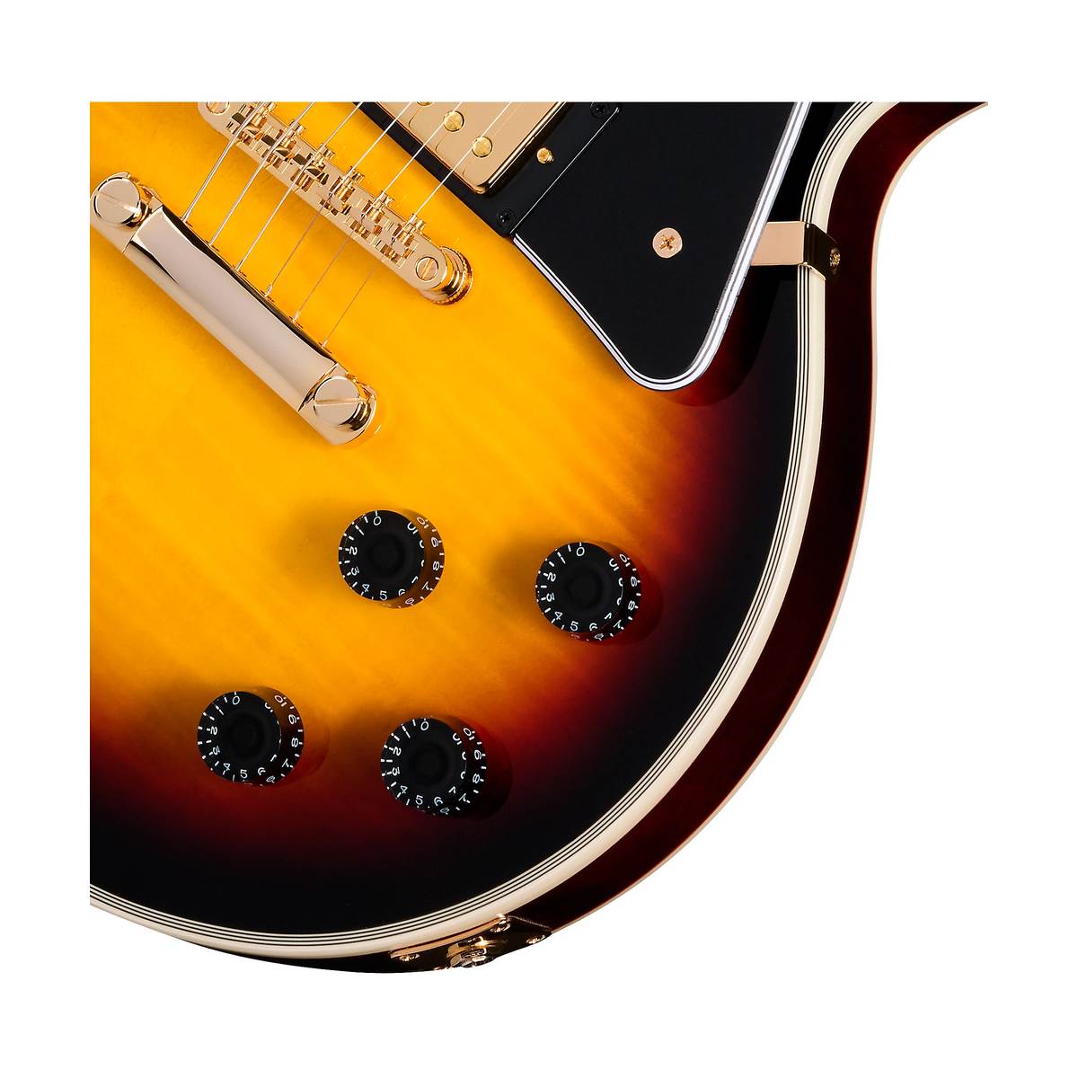 Epiphone Les Paul Custom Figured Electric Guitar Triburst w/ Bag - EILPCTBGH3