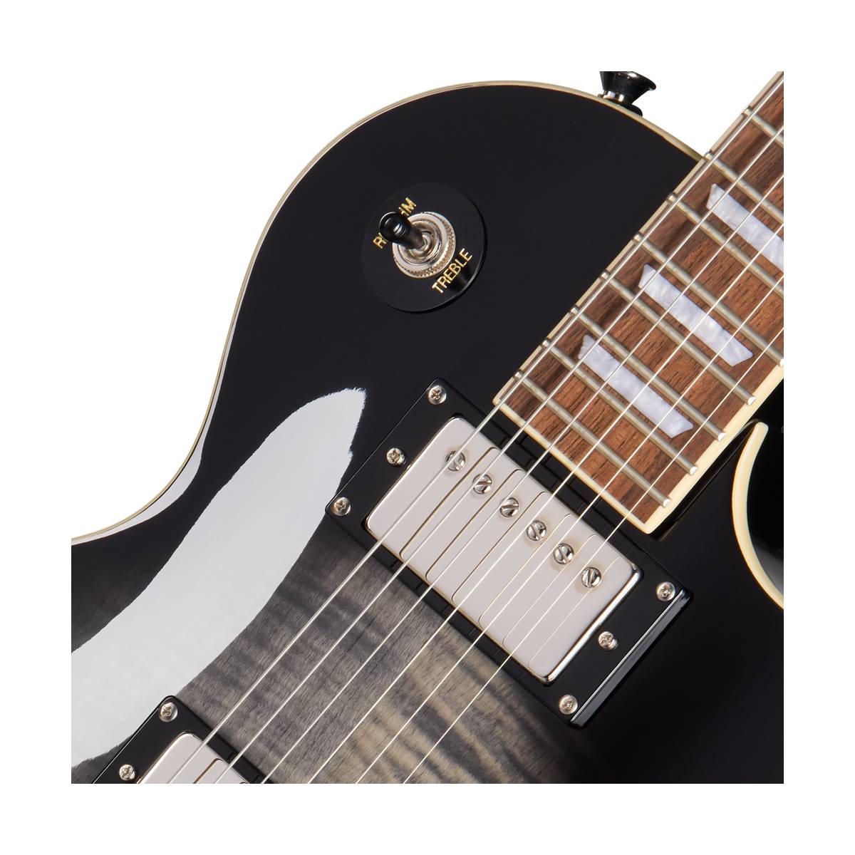 Epiphone Les Paul Tribute Electric Guitar Transparent Ebony Burst - E1LPTPEBBNH1