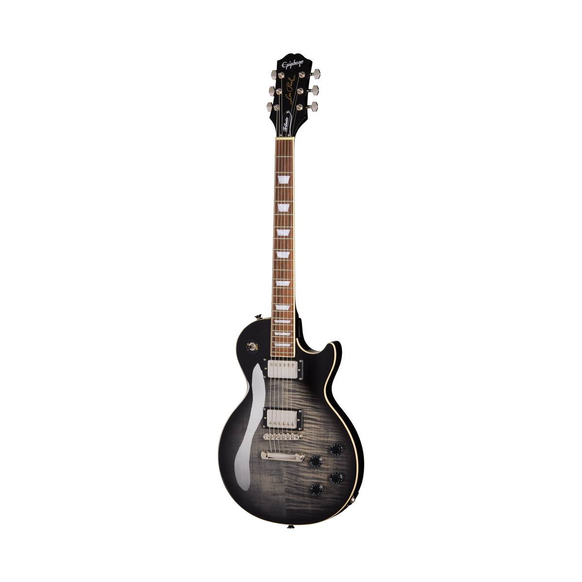 Epiphone Les Paul Tribute Electric Guitar Transparent Ebony Burst - E1LPTPEBBNH1