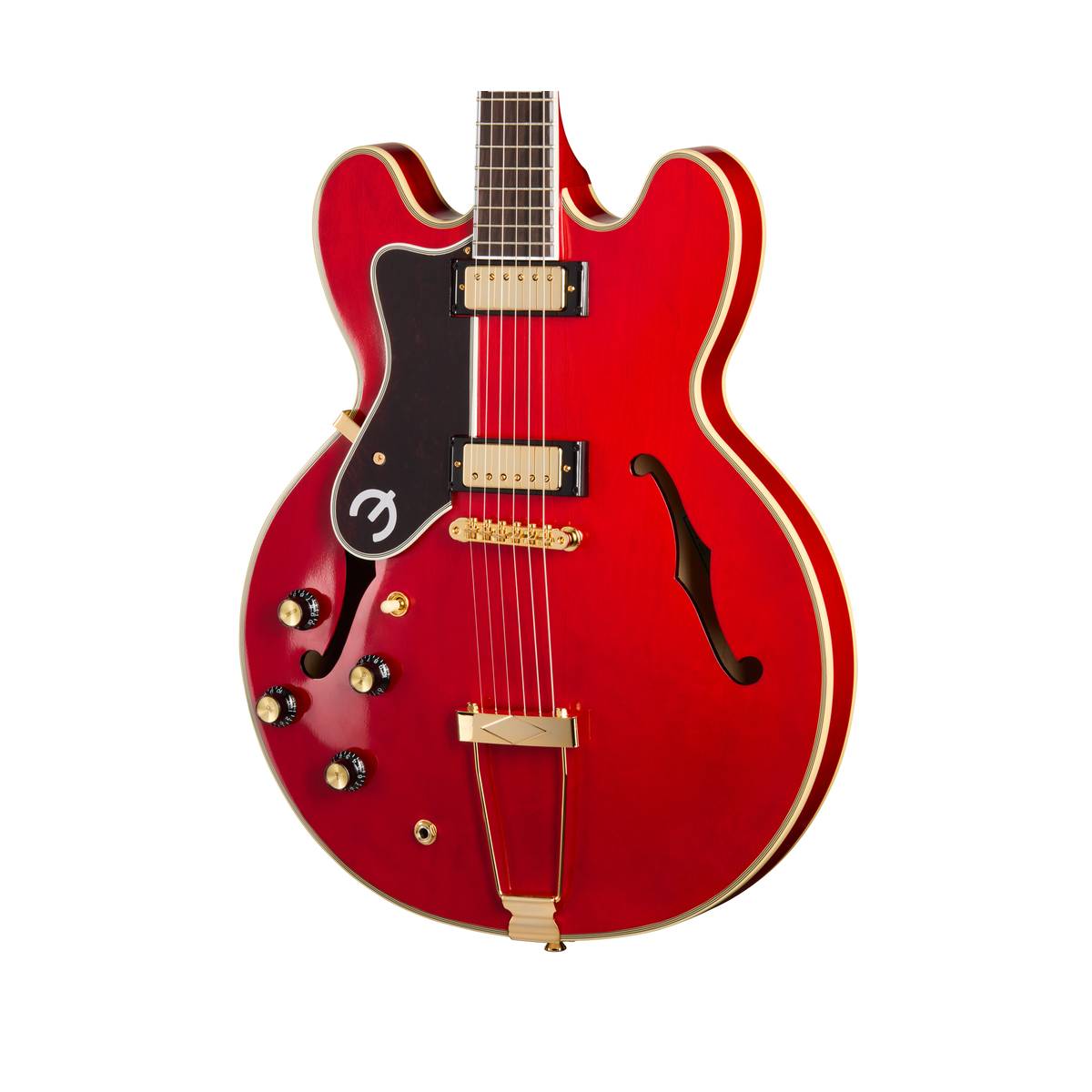 Epiphone Masterbuilt Gem Archer Signature Sheraton Electric Guitar Left Handed Cherry Red - EMGASCHGH1L