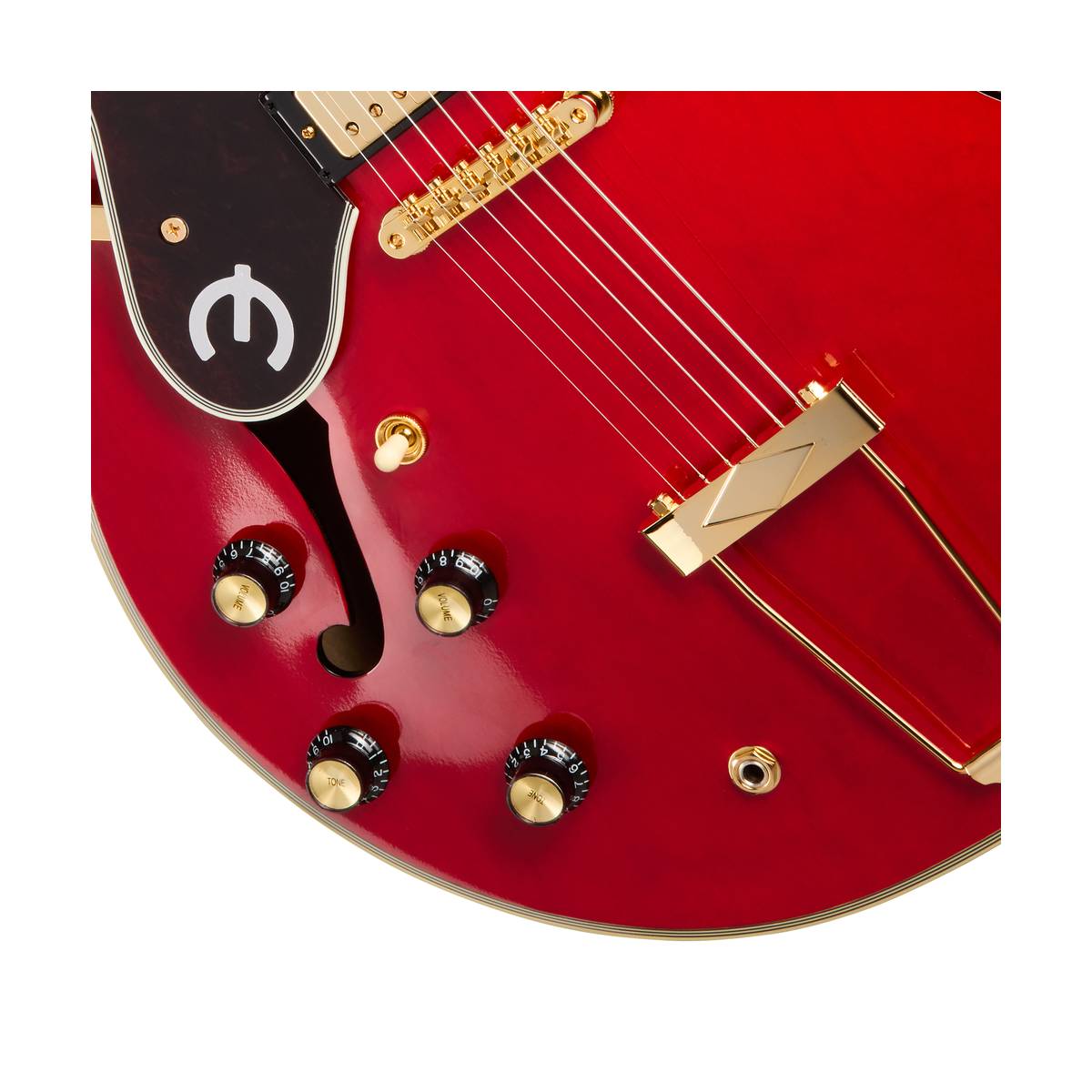 Epiphone Masterbuilt Gem Archer Signature Sheraton Electric Guitar Left Handed Cherry Red - EMGASCHGH1L