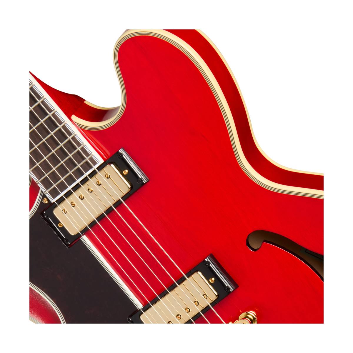 Epiphone Masterbuilt Gem Archer Signature Sheraton Electric Guitar Left Handed Cherry Red - EMGASCHGH1L