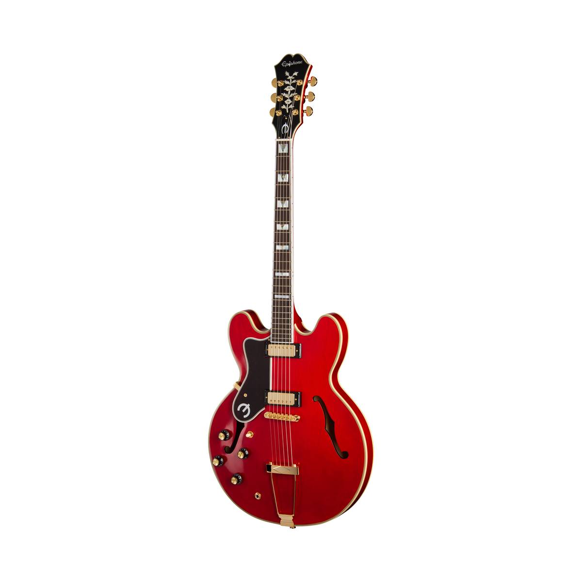 Epiphone Masterbuilt Gem Archer Signature Sheraton Electric Guitar Left Handed Cherry Red - EMGASCHGH1L