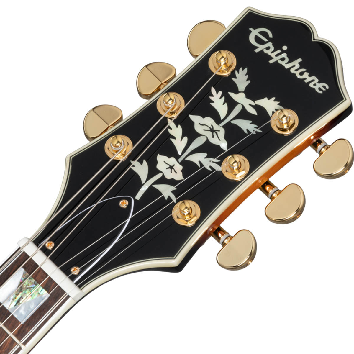 Epiphone Sheraton Frequensator Electric Guitar Semi-Hollow Left Handed Vintage Sunburst w/ GigBag - EOSHVSGH1L