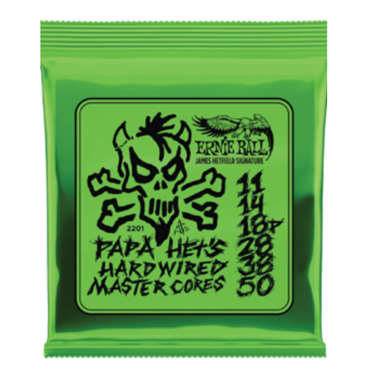 Ernie Ball 2201 Papa Het’s Hardwired Master Core James Hetfield Signature Electric Guitar Strings - 11-50
