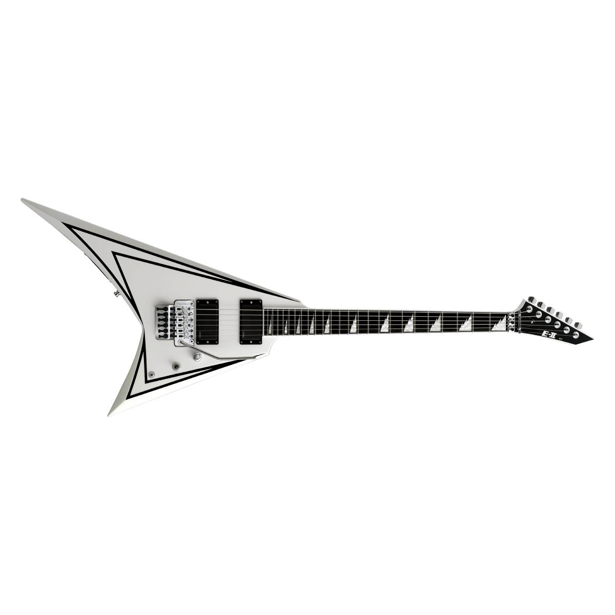 ESP E-II SV Electric Guitar White & Black Stripes w/ EMGs