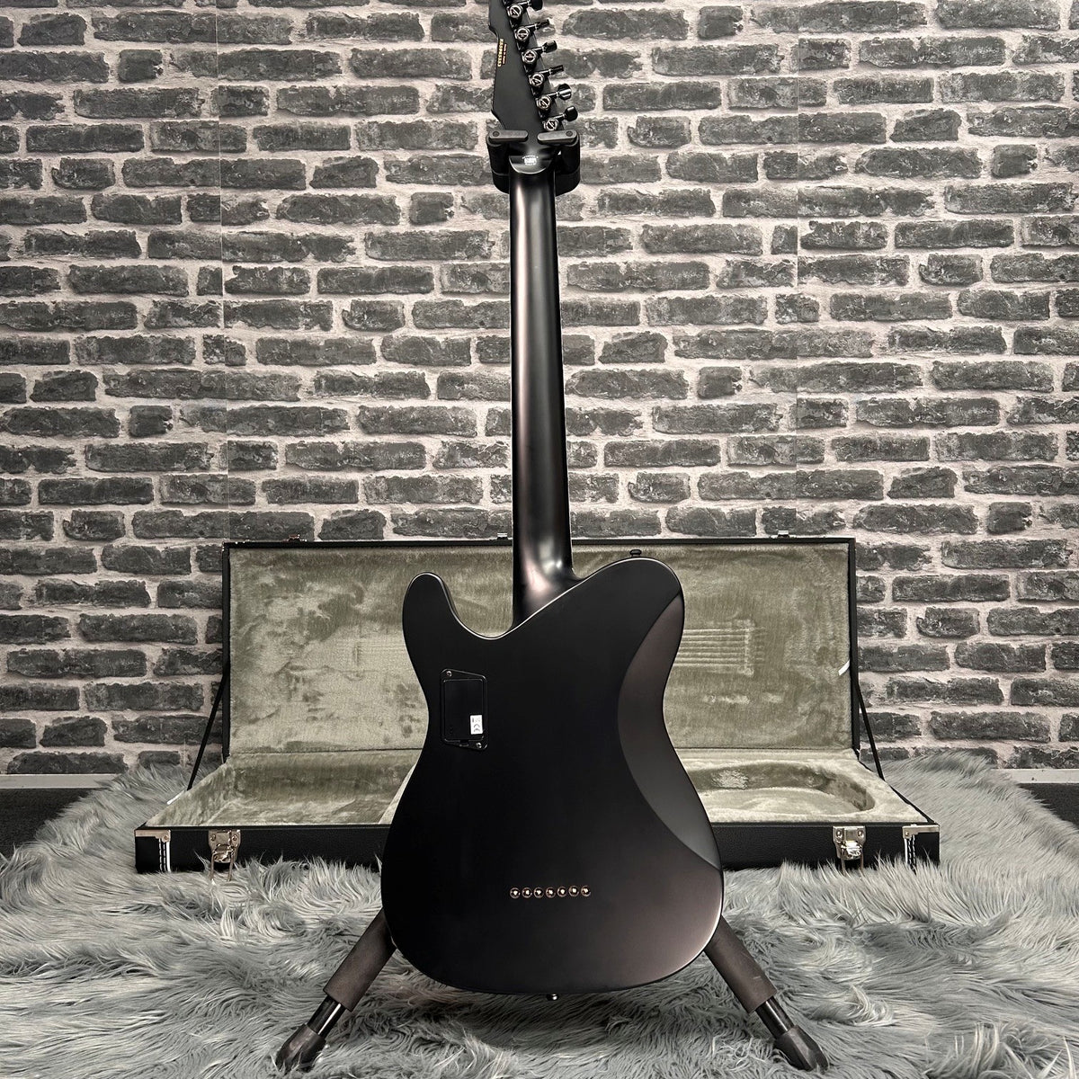ESP E-II T-B7 BARITONE Electric Guitar 7-String Black Satin w/ EMGs - MINOR BLEMISH