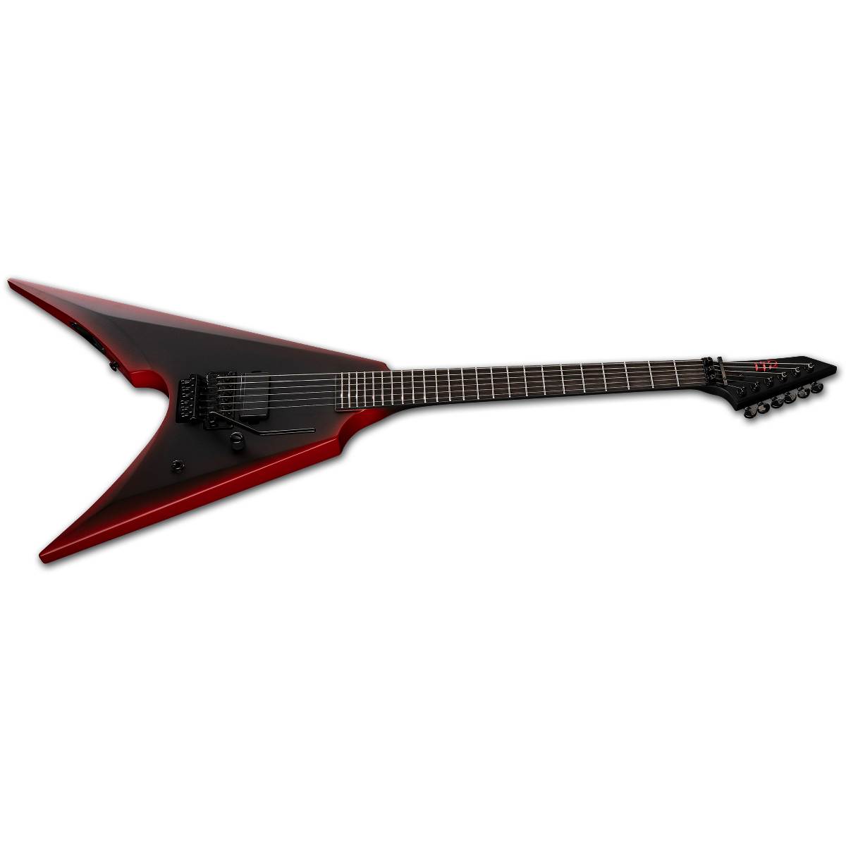 ESP LTD Arrow Black Metal Electric Guitar Black Red Burst Satin w/ Floyd Rose & Duncan