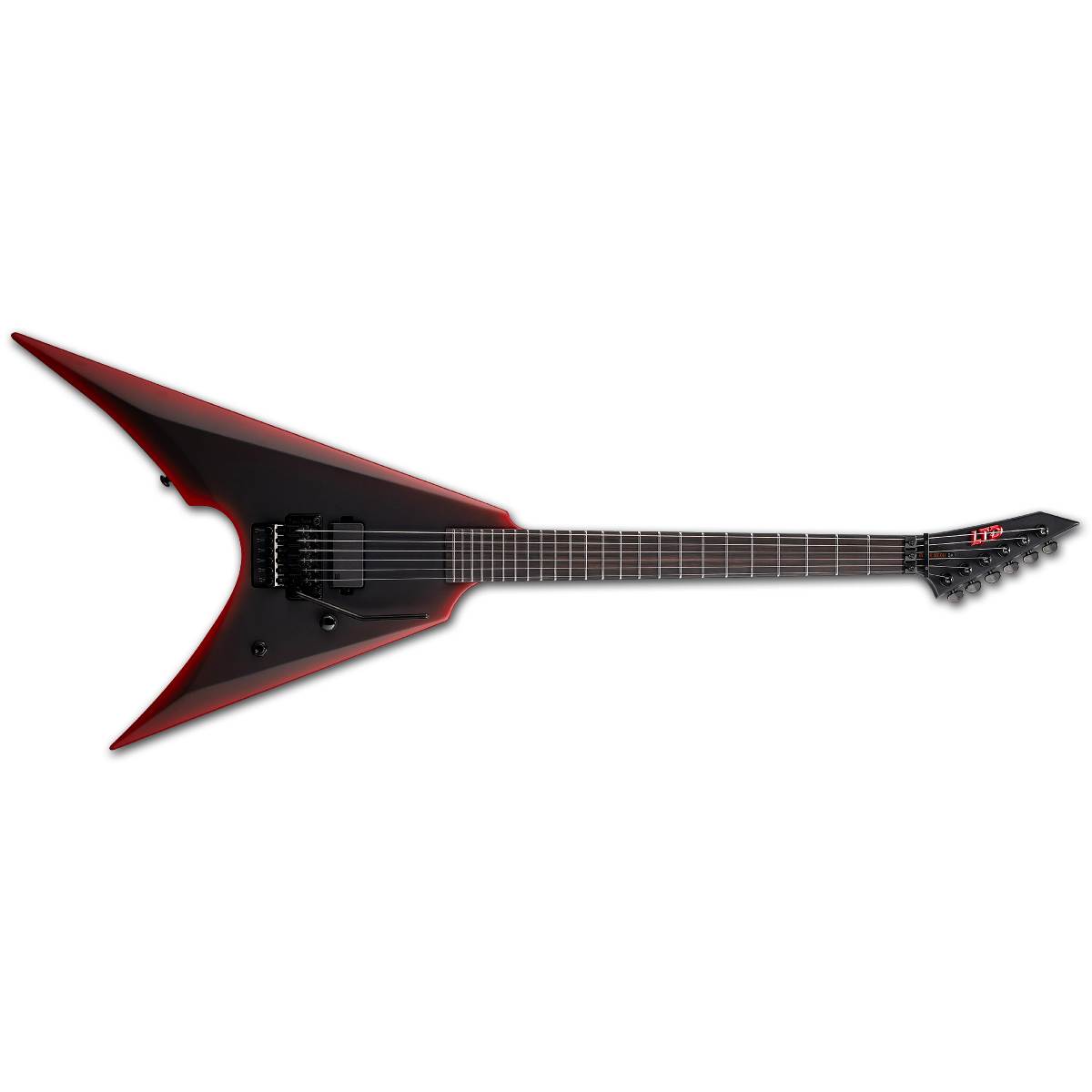 ESP LTD Arrow Black Metal Electric Guitar Black Red Burst Satin w/ Floyd Rose &amp; Duncan