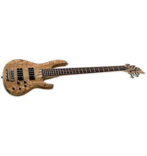 ESP LTD B-208SM Bass Guitar 8-String Natural Satin Spalted Maple Top w/ Active EQ