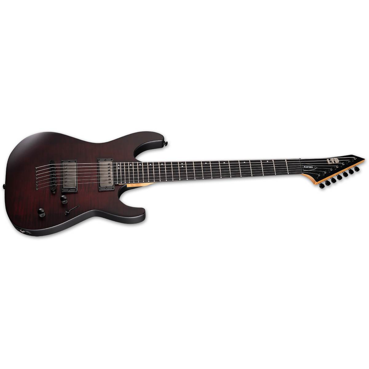 ESP LTD M-207DX Baritone Electric Guitar 7-String Crimson Satin