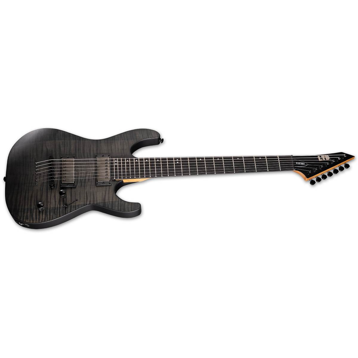 ESP LTD M-207DX Baritone Electric Guitar 7-String See Thru Black Satin
