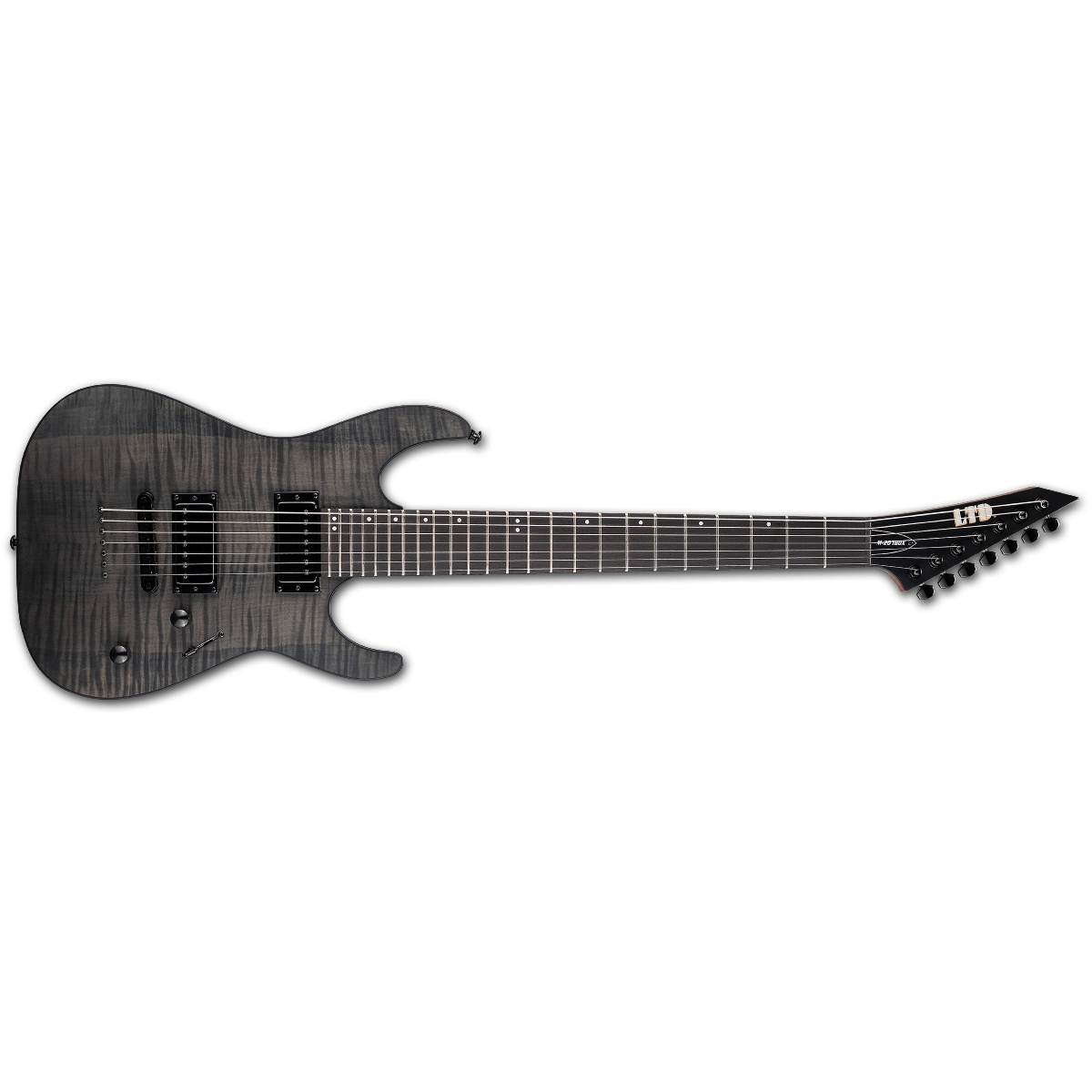 ESP LTD M-207DX Baritone Electric Guitar 7-String See Thru Black Satin