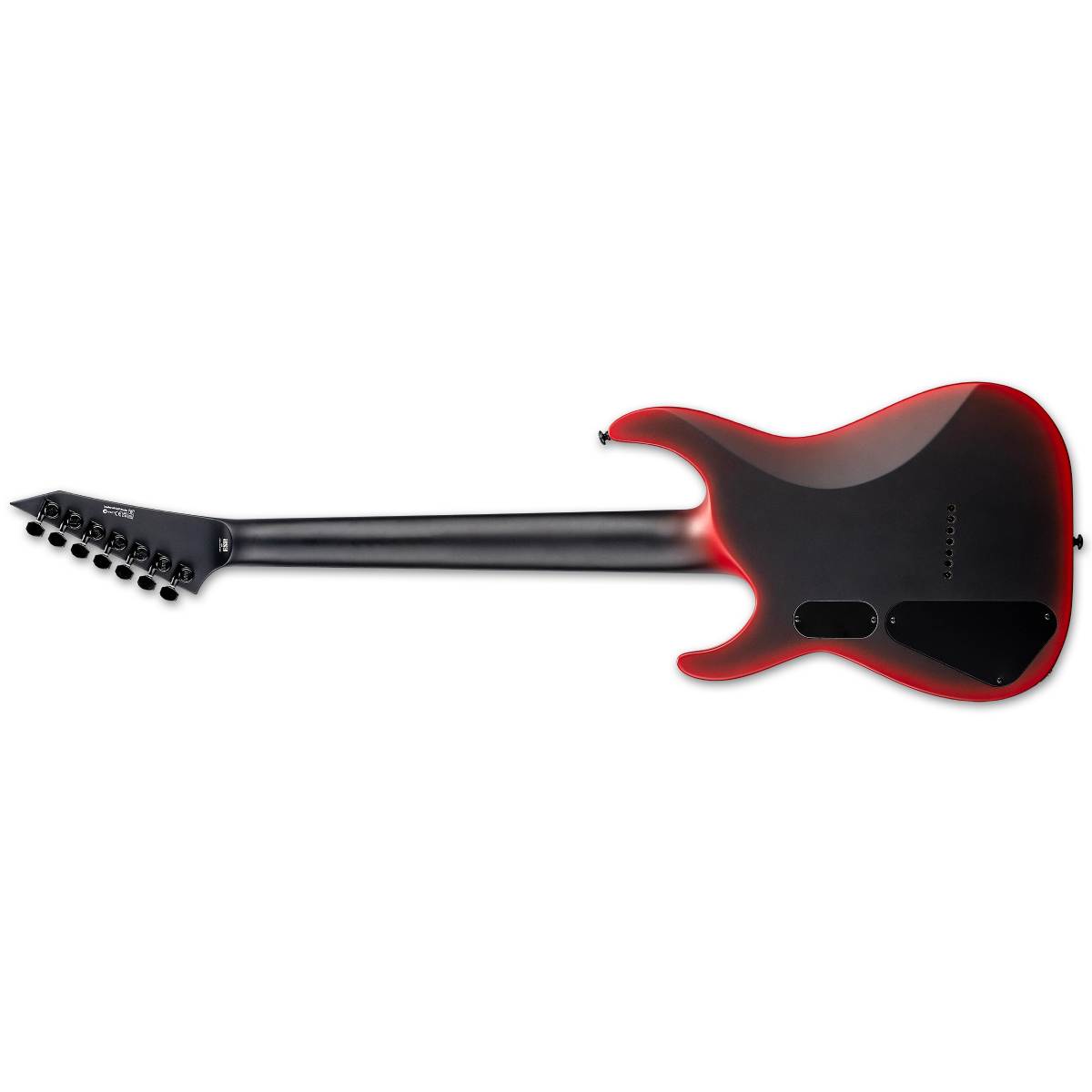 ESP LTD M-7HT Baritone Black Metal Electric Guitar 7-String Black Red Burst Satin w/ Duncan