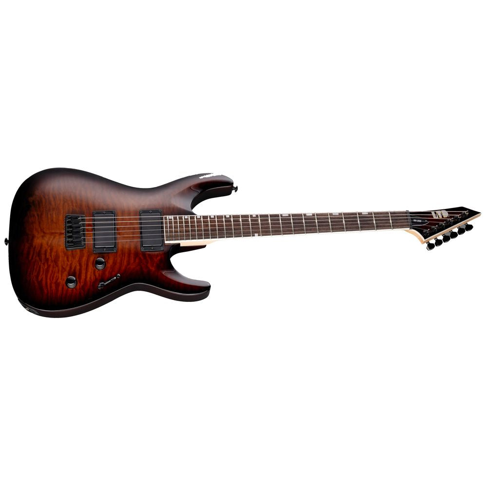 ESP LTD MH-200QM HT Electric Guitar Dark Brown Sunburst
