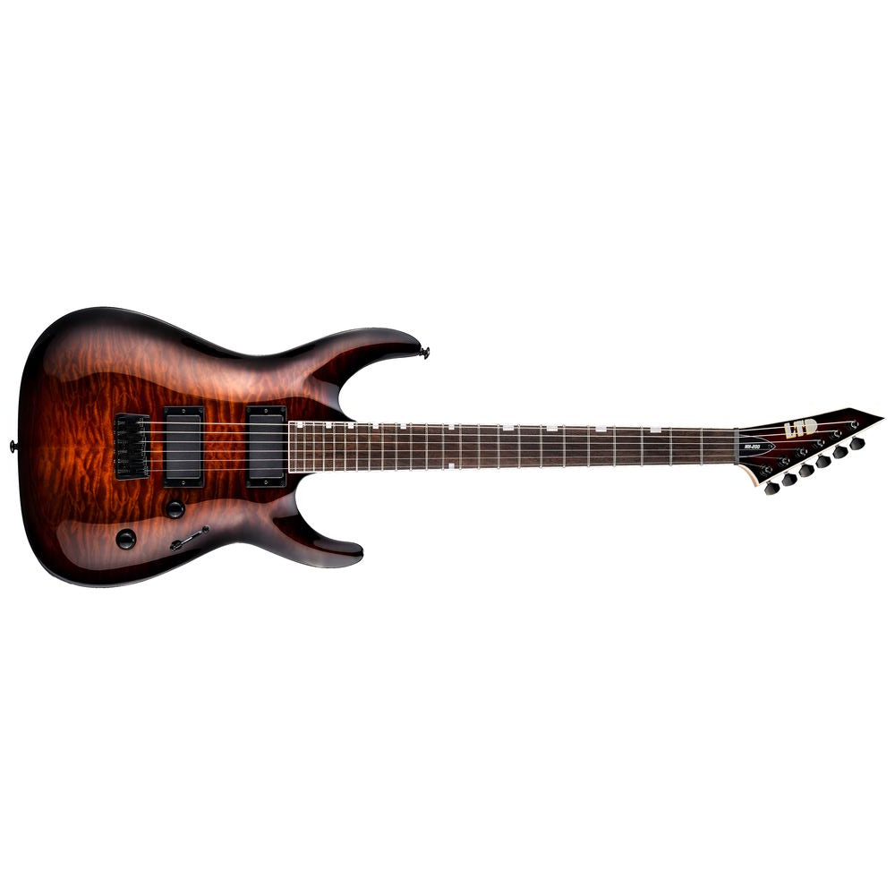 ESP LTD MH-200QM HT Electric Guitar Dark Brown Sunburst