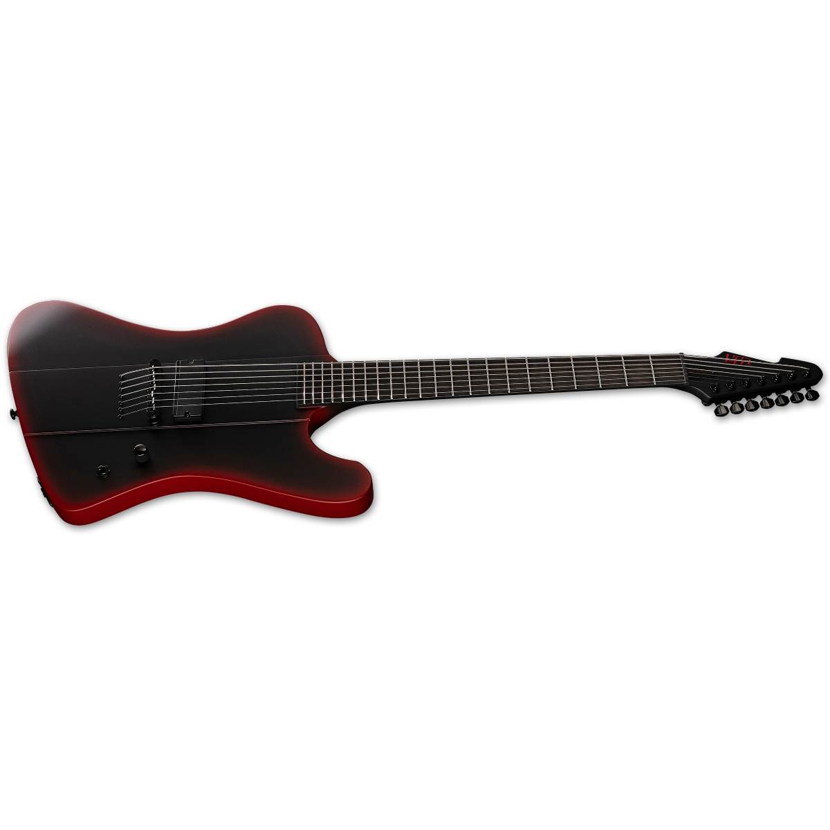 ESP LTD PHOENIX-7 Black Metal Electric Guitar 7-String Black Red Burst Satin w/ Duncan