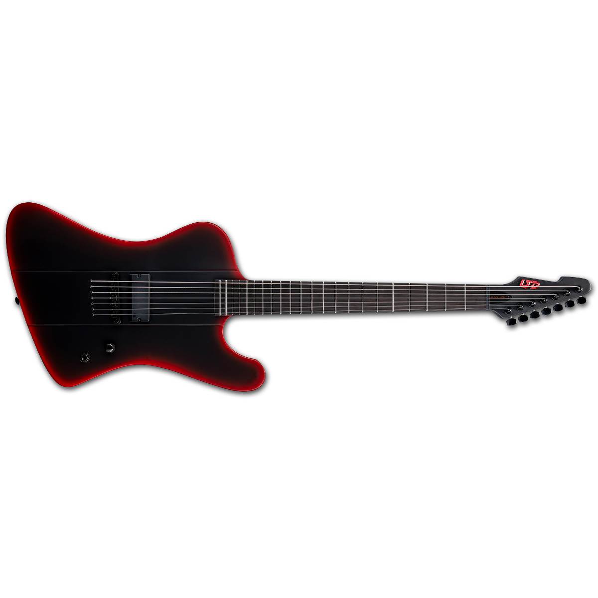 ESP LTD PHOENIX-7 Black Metal Electric Guitar 7-String Black Red Burst Satin w/ Duncan