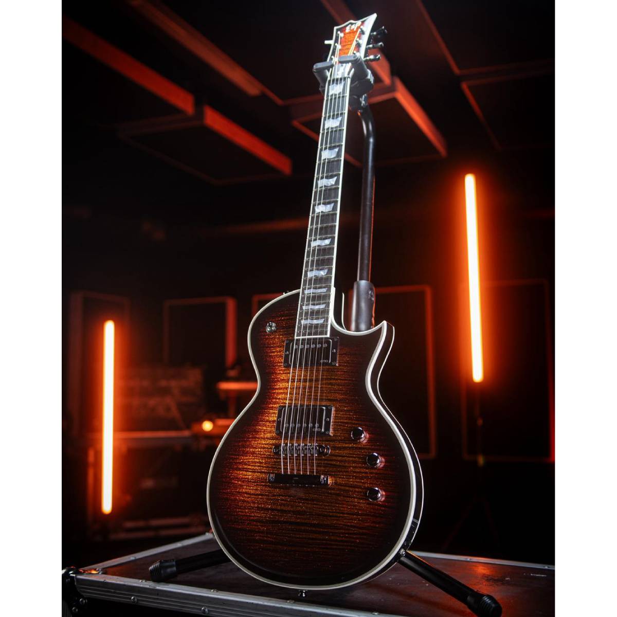 ESP Original Custom Shop Eclipse CTM DB Electric Guitar Glitterstorm Red