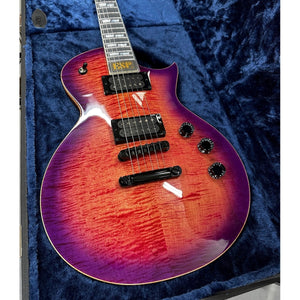 ESP USA Eclipse Electric Guitar Flame Maple Cranberry Sunburst w/ Duncans