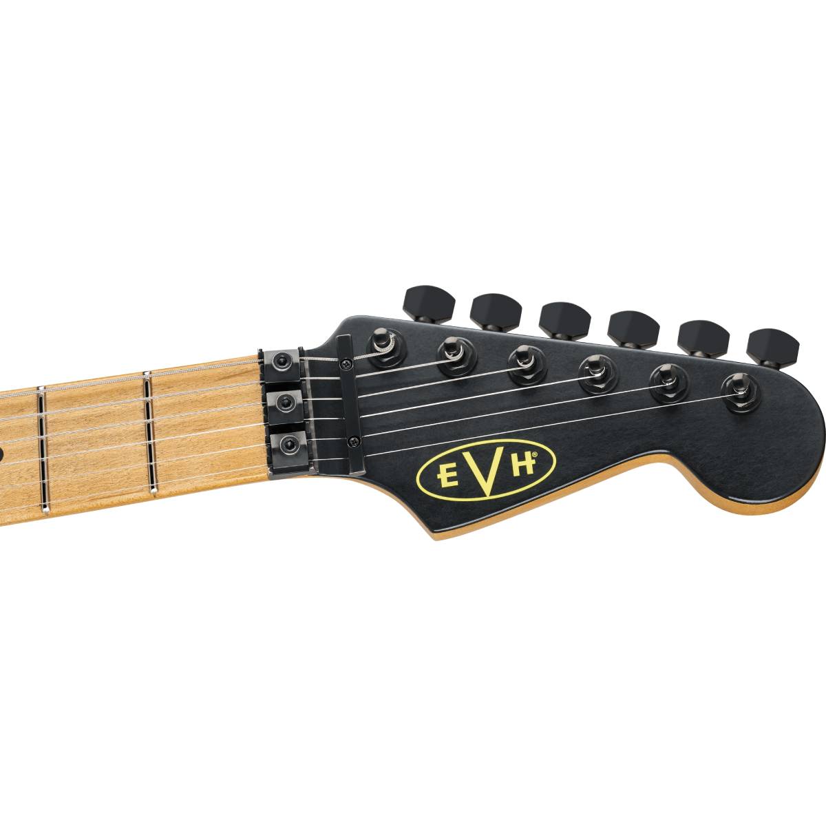 EVH Limited Edition Striped Series Frankenstein Frankie Electric Guitar Maple Fingerboard Black w/ Yellow Stripes Aged - 5107900528