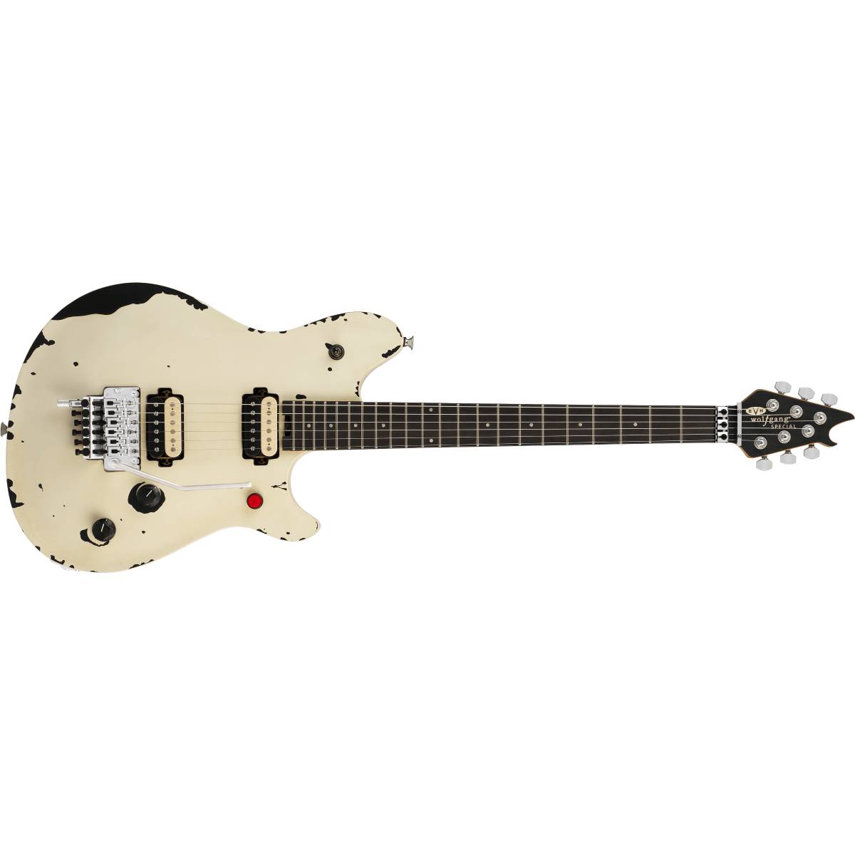 EVH Limited Edition Wolfgang Special Striped Series Electric Guitar Distressed Ivory - 5107015300