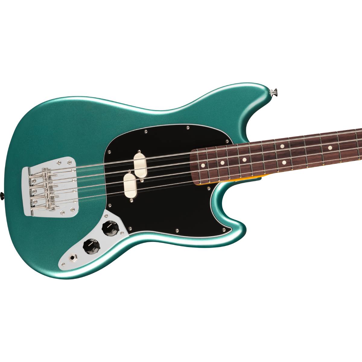 Fender American Professional Classic Mustang Bass Guitar Rosewood FB Faded Sherwood Green Metallic - 0198650374