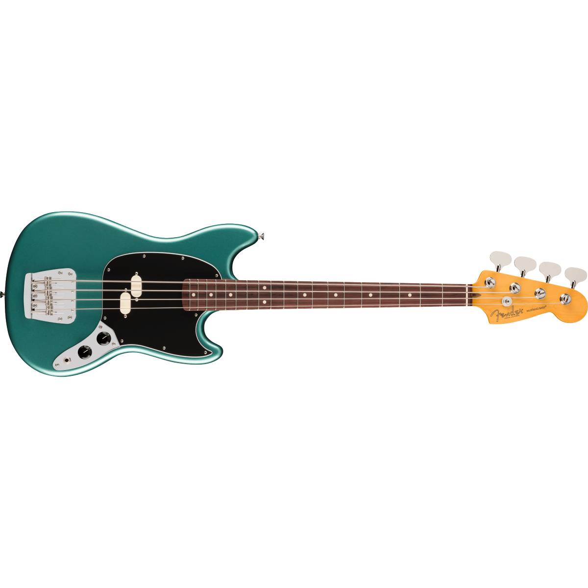 Fender American Professional Classic Mustang Bass Guitar Rosewood FB Faded Sherwood Green Metallic - 0198650374